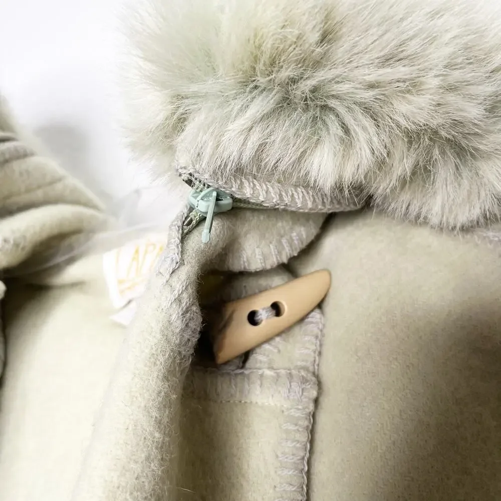 Lundstrom Laparka 100% Wool Coat Guardian Eagle Fur Vintage Parka